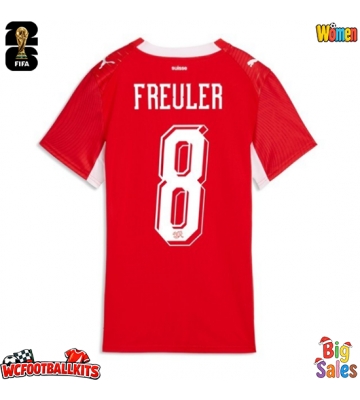 Switzerland Ruben Vargas #17 Replica Home Stadium Shirt for Women World Cup 2026 Short Sleeve